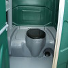 inside view of self contained mobile toilet