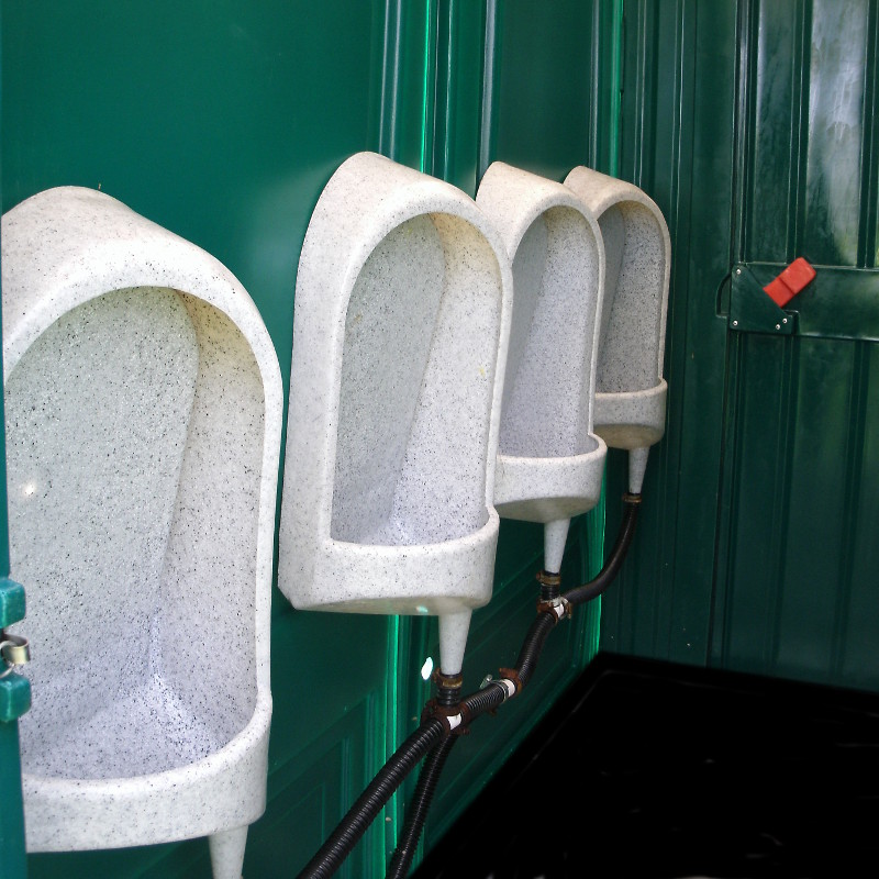 inside view of urinals mobile toilet